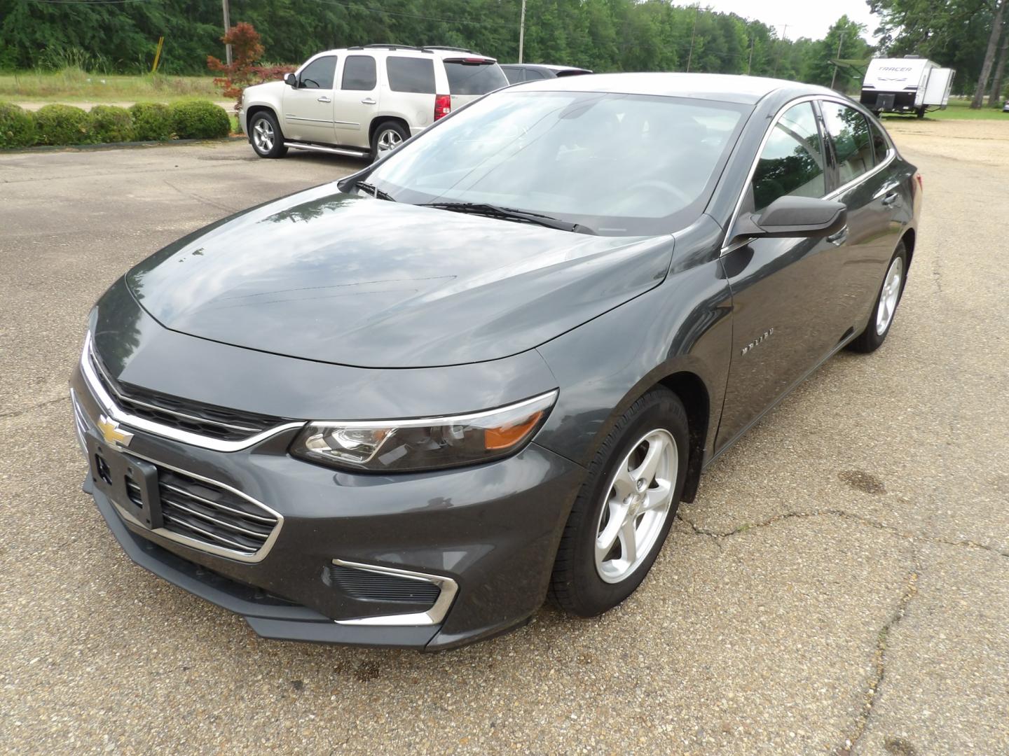 2017 Nightfall Gray Metallic /Black Chevrolet Malibu LS (1G1ZB5ST4HF) with an 1.5L L4 DOHC 16V engine, 6A transmission, located at 401 First NE, Bearden, AR, 71720, (870) 687-3414, 33.726528, -92.611519 - Photo#0