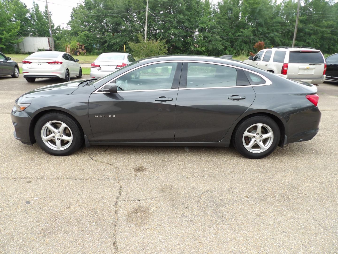 2017 Nightfall Gray Metallic /Black Chevrolet Malibu LS (1G1ZB5ST4HF) with an 1.5L L4 DOHC 16V engine, 6A transmission, located at 401 First NE, Bearden, AR, 71720, (870) 687-3414, 33.726528, -92.611519 - Photo#1