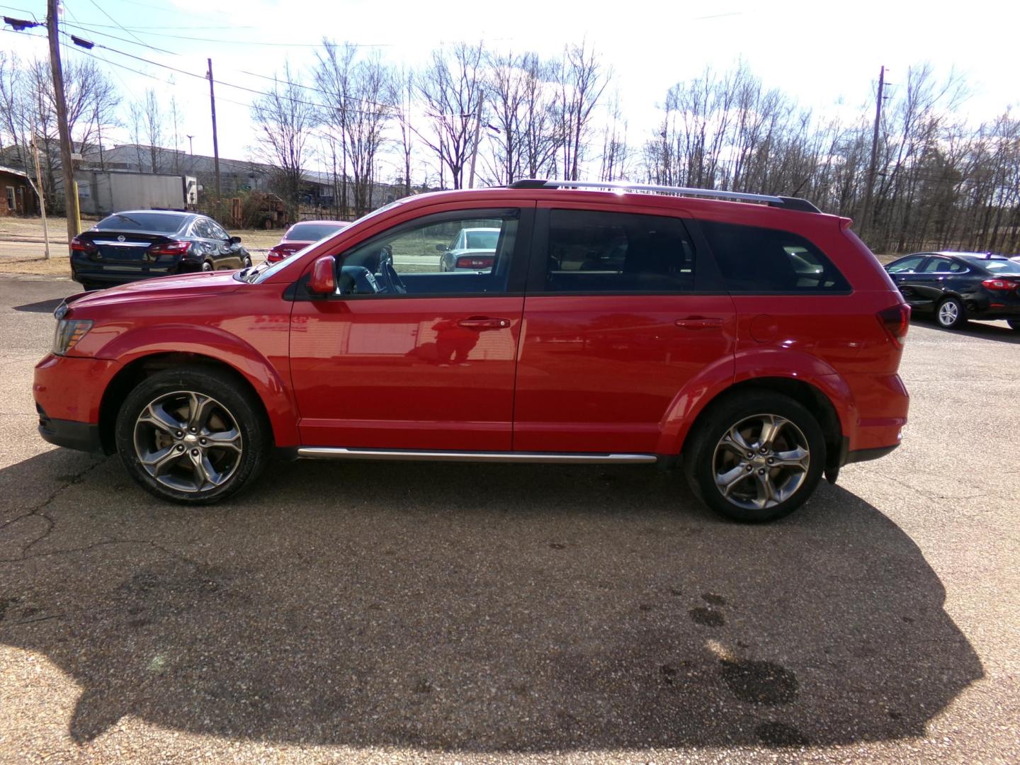 2015 Redline Pearl /Black Dodge Journey Crossroad AWD (3C4PDDGG2FT) with an 3.6L V6 DOHC 24V engine, 6-Speed Automatic transmission, located at 401 First NE, Bearden, AR, 71720, (870) 687-3414, 33.726528, -92.611519 - Photo#1